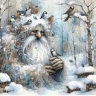 Winter Celestial Digital Painting with Fantasy Elements