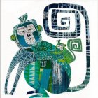 Whimsical Green Monkey with Intricate Leafy Design