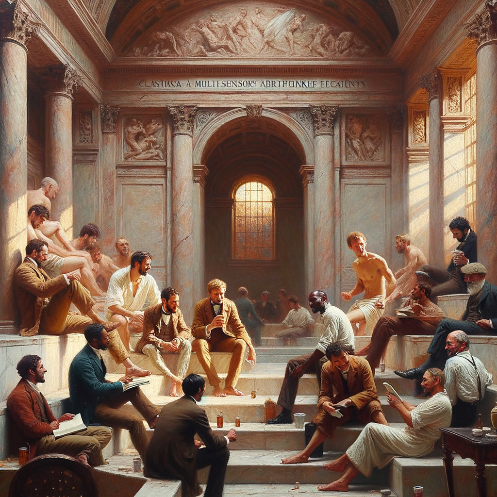 Classical Art Studio with Figures and Sculptures