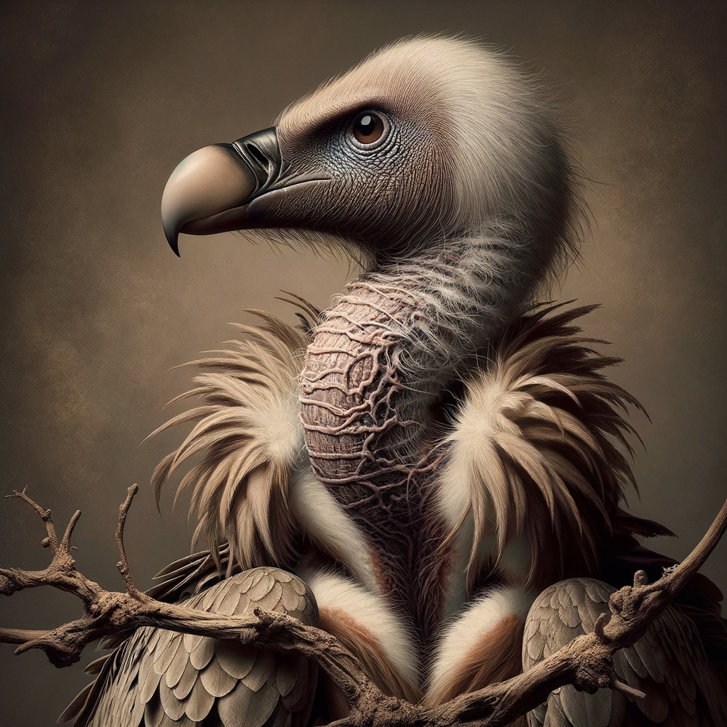 Majestic Vulture with Intricate Feather Details