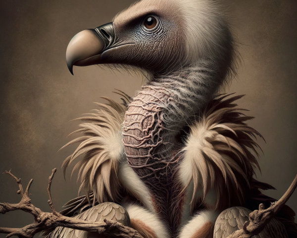 Majestic Vulture with Intricate Feather Details