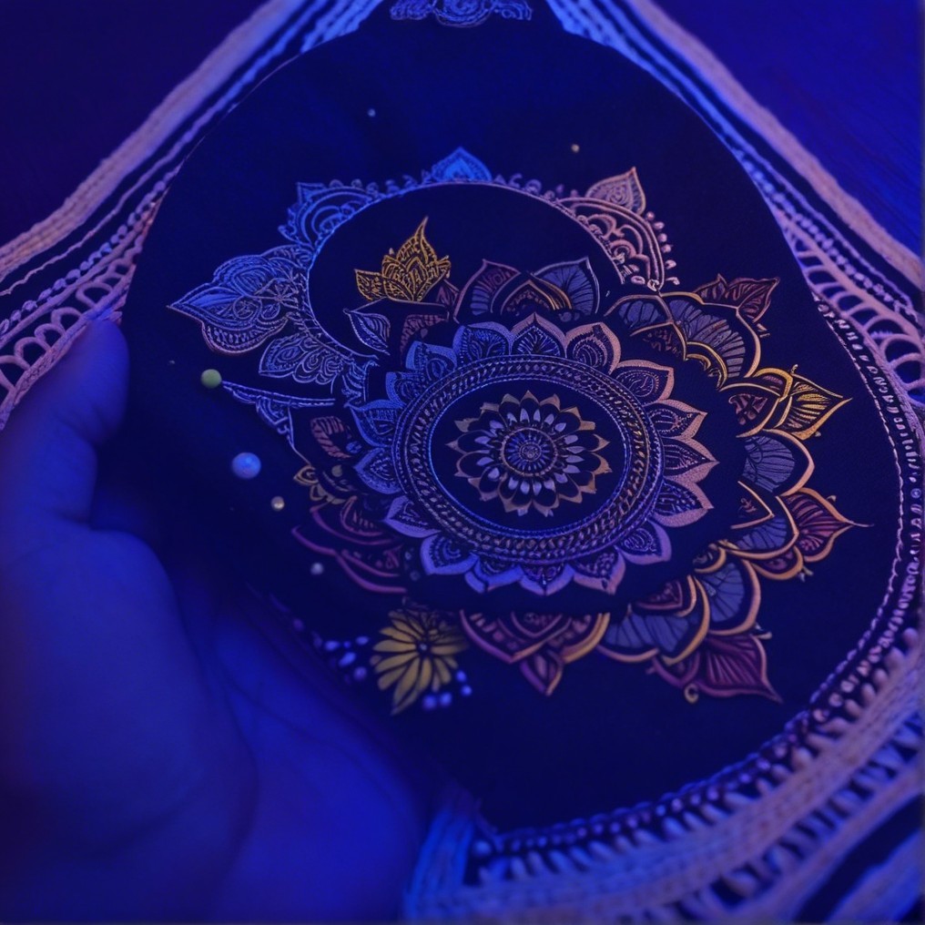Intricate Mandala Fabric Piece with Vibrant Colors
