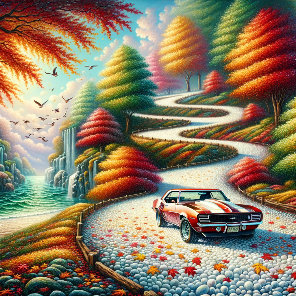 Vibrant Autumn Landscape with Colorful Trees and Lake