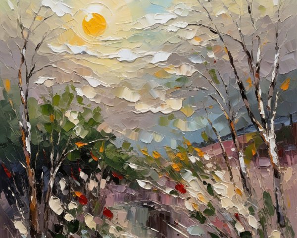 Serene Landscape at Dusk with Soft Sky Hues