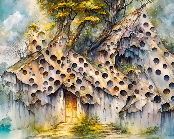 Whimsical House Design in a Mystical Forest Setting