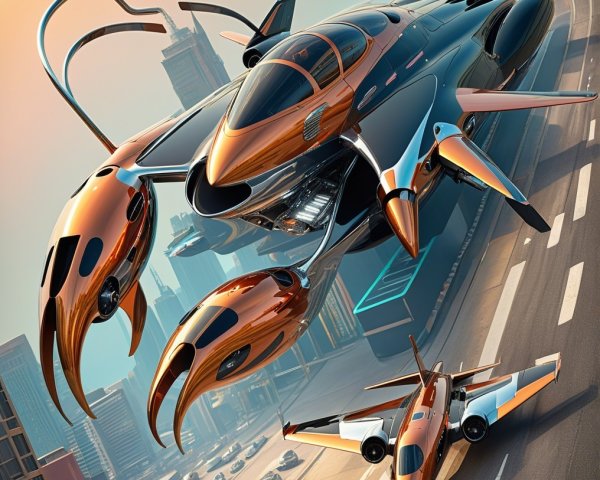 Futuristic Aircraft Design with Insect-Like Features