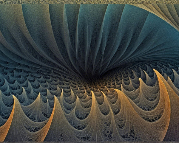 Fractal Design with Swirling Patterns and Depth