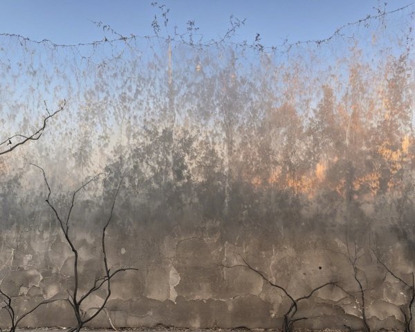Textured Wall Blending with Serene Evening Sky