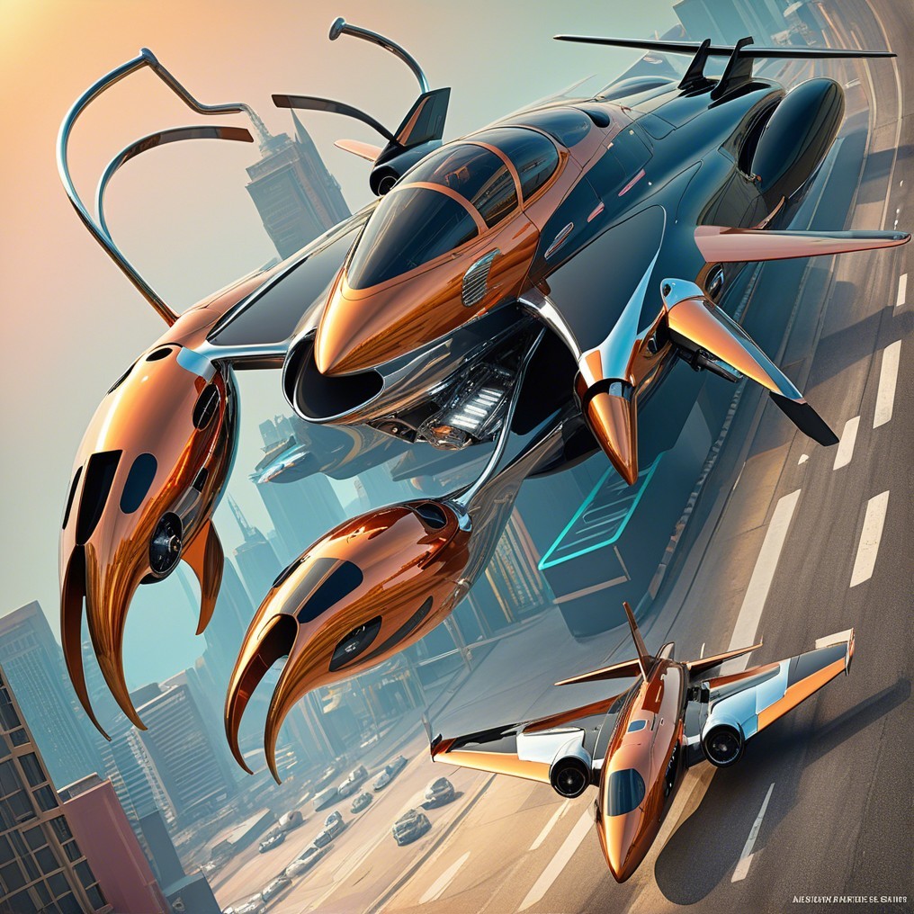 Futuristic Aircraft Design with Insect-Like Features
