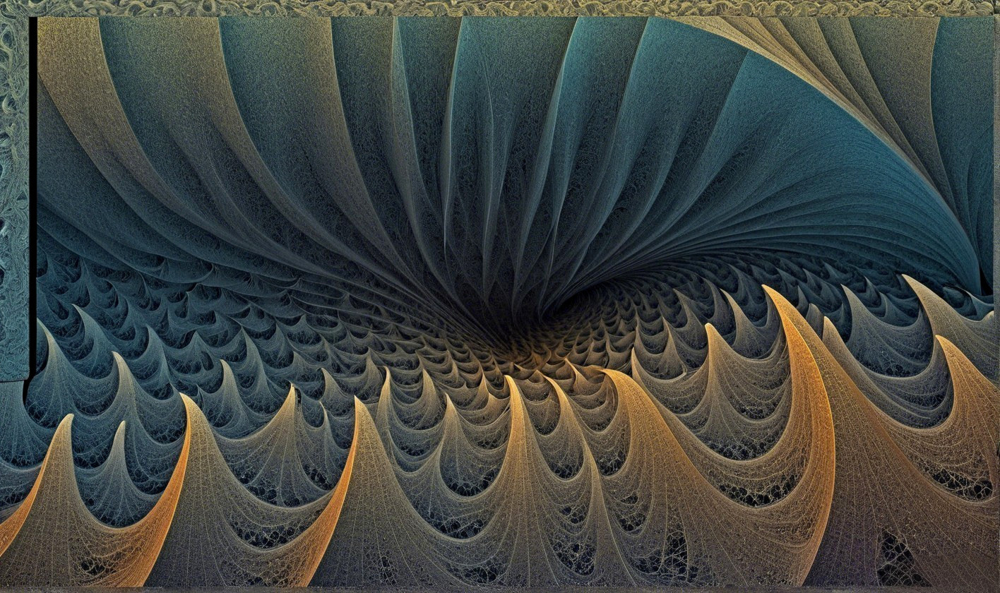 Fractal Design with Swirling Patterns and Depth
