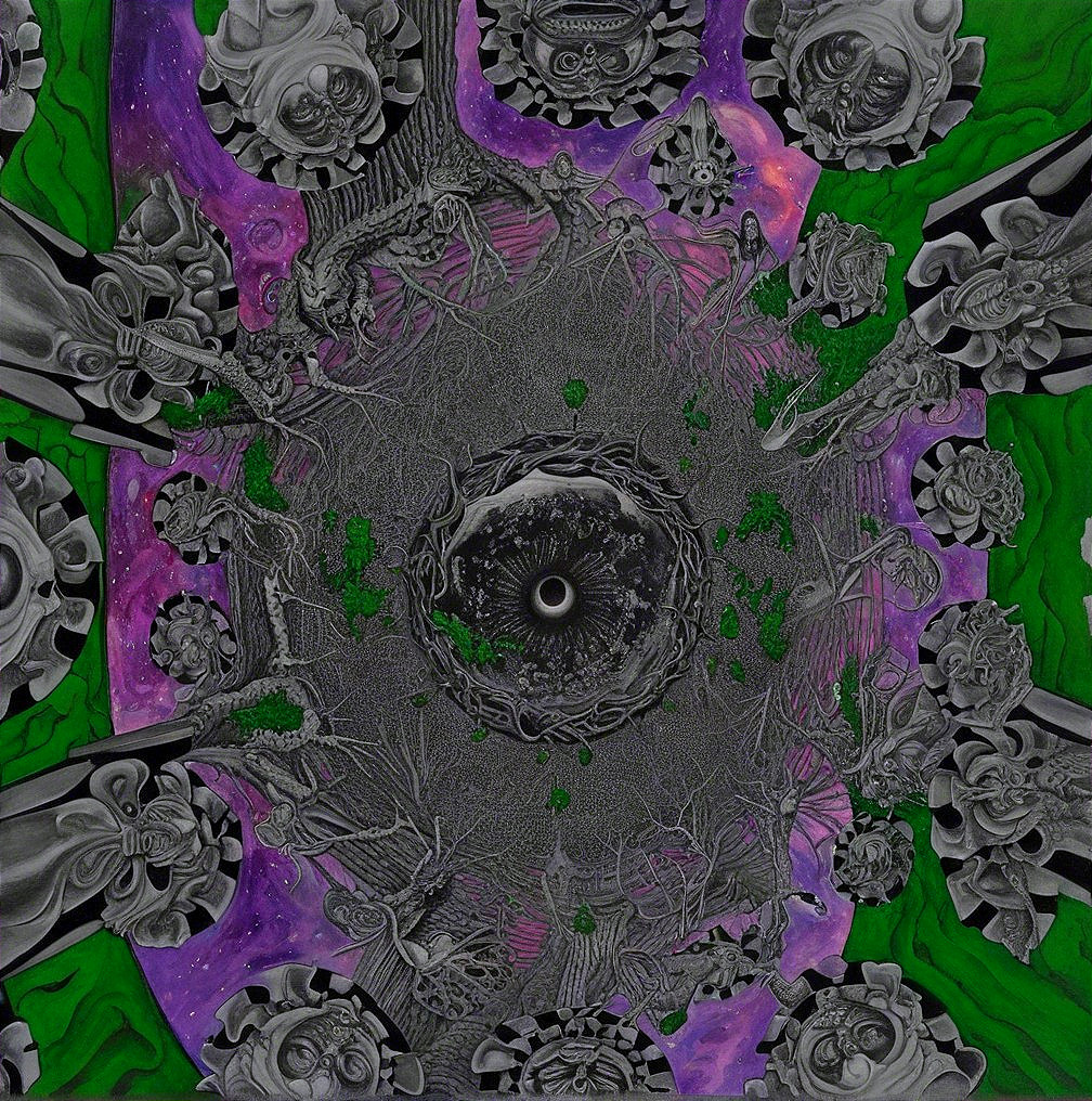 Vibrant Psychedelic Mandala with Intricate Details