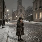 Post-Impressionistic Painting of a Figure with Flowers