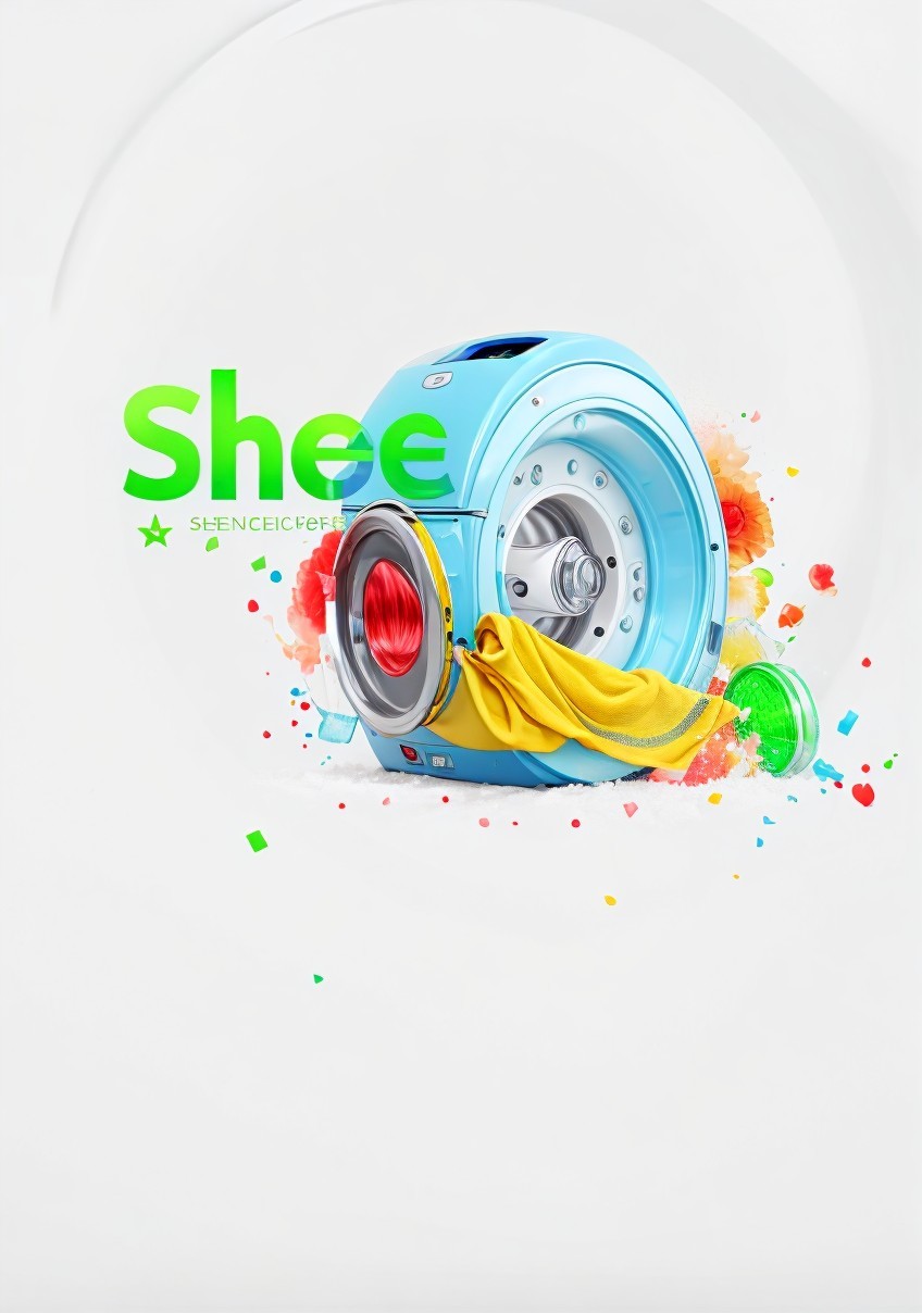 Colorful Advertisement for "Shee" Brand Washing Machine