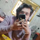 Portrait of a man with abstract brush strokes in colors