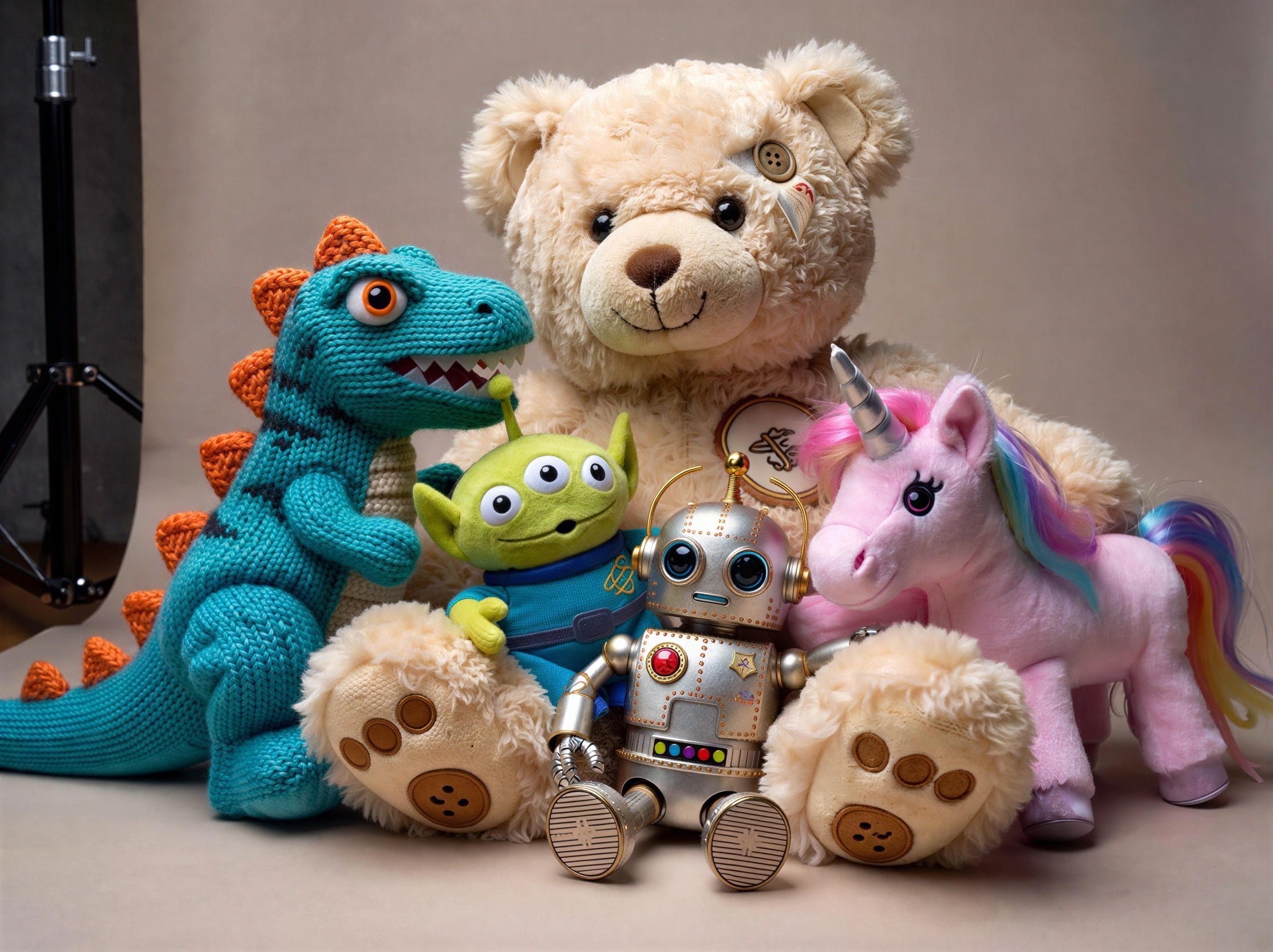 Whimsical Collection of Stuffed Animals and Toys