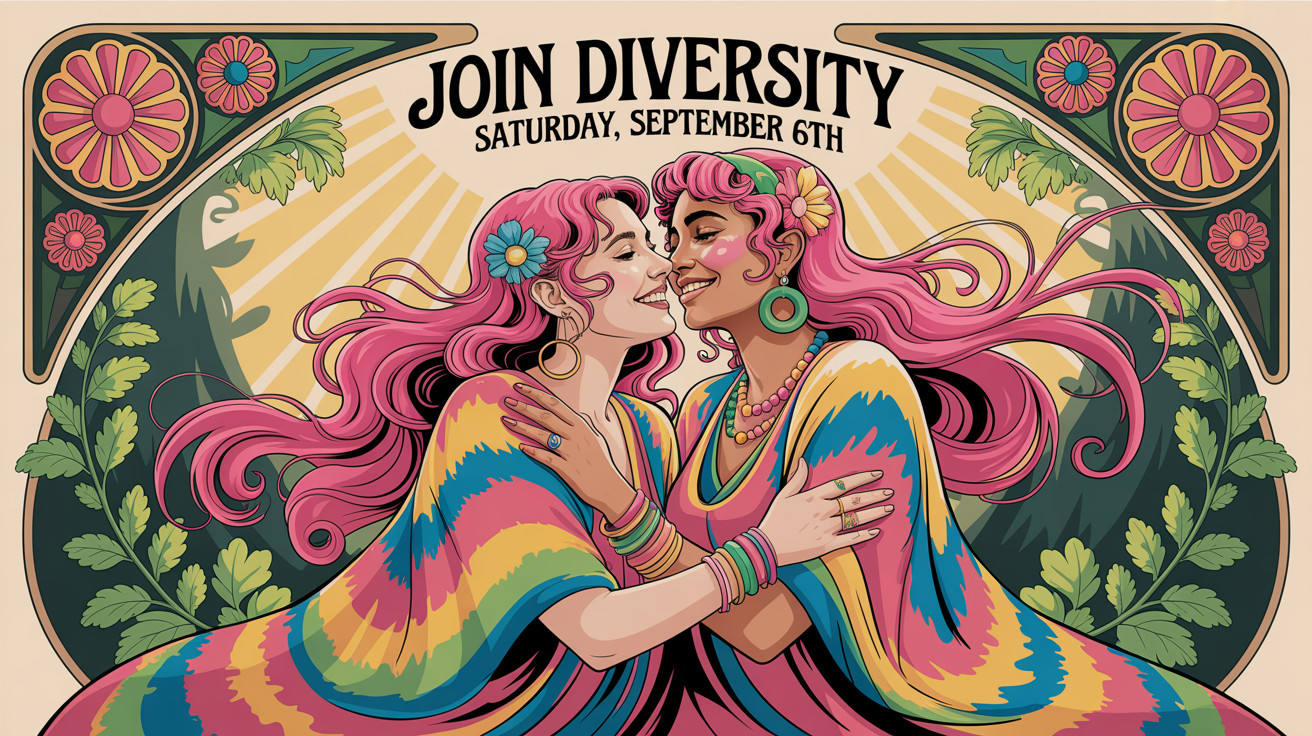 Vibrant Embrace of Diversity with Floral Motifs