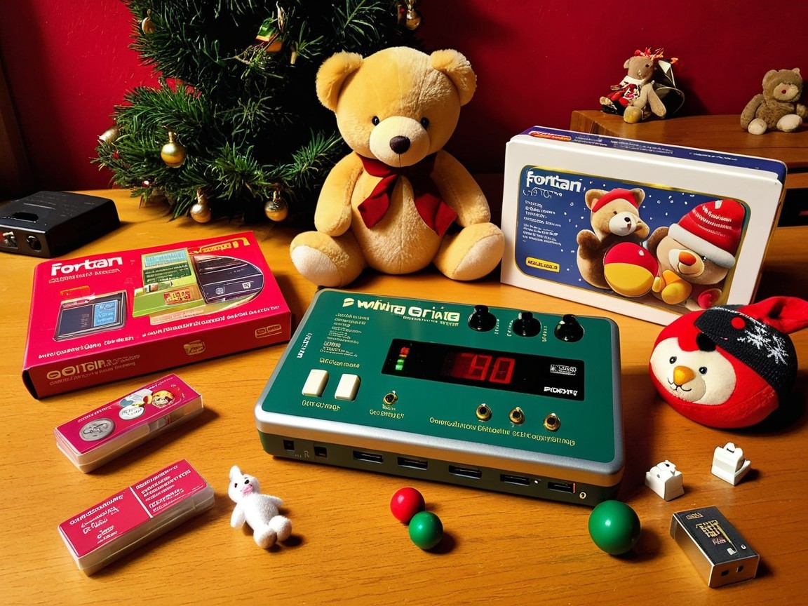 Cozy Holiday Tabletop Scene with Festive Decorations