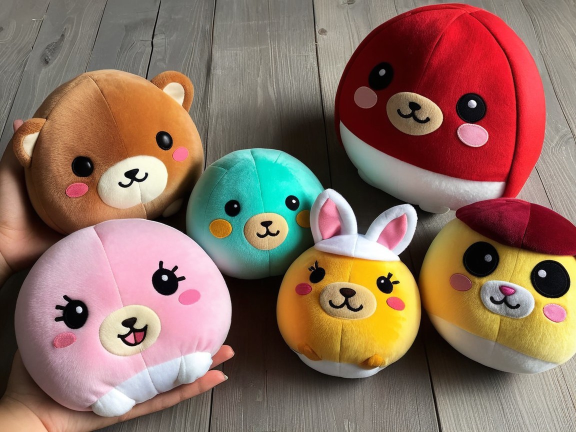 Colorful Collection of Adorable Plush Toys