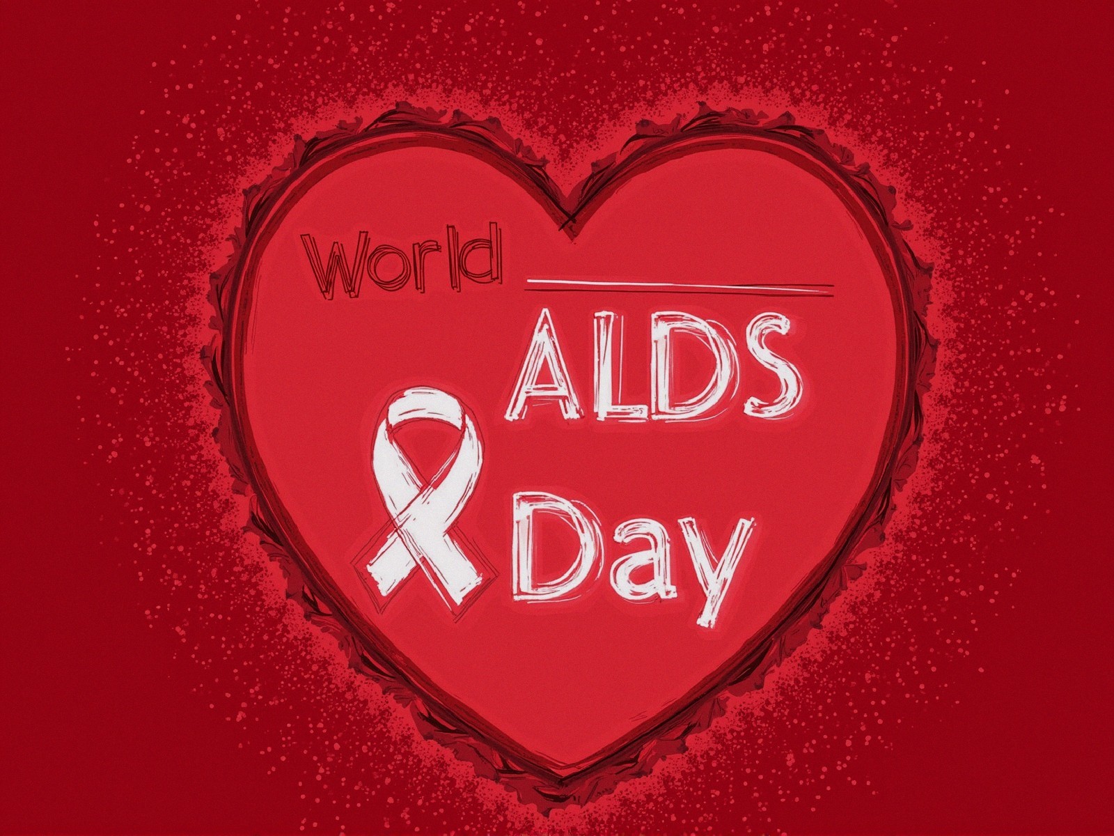Red Heart Design for World AIDS Day Awareness