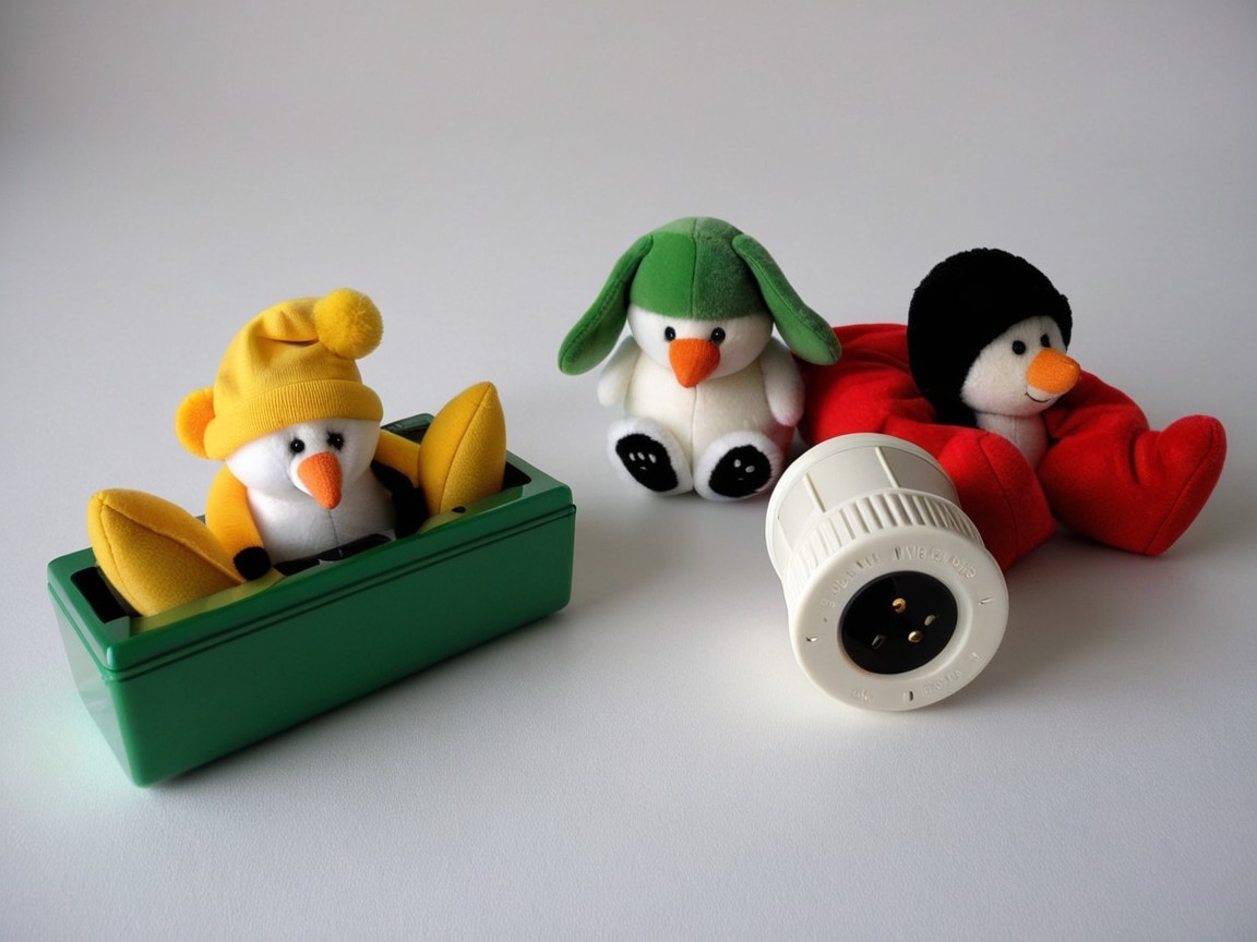 Vibrant Plush Penguins in Cozy Arrangement