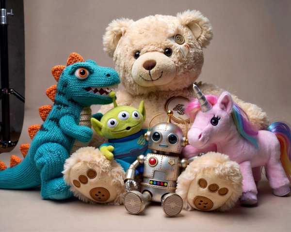 Whimsical Collection of Stuffed Animals and Toys