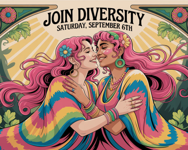 Vibrant Embrace of Diversity with Floral Motifs