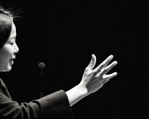 Close-Up Profile of a Woman Expressing Emotion