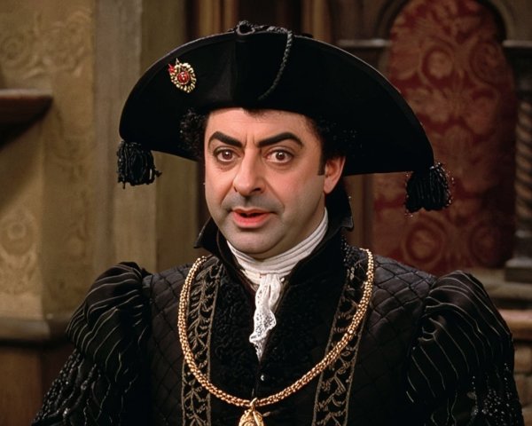 Man in Tricorn Hat with Ornate Clothing and Expression