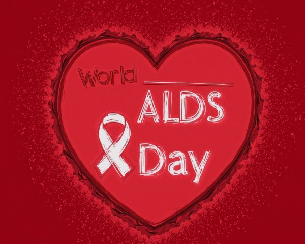 Red Heart Design for World AIDS Day Awareness