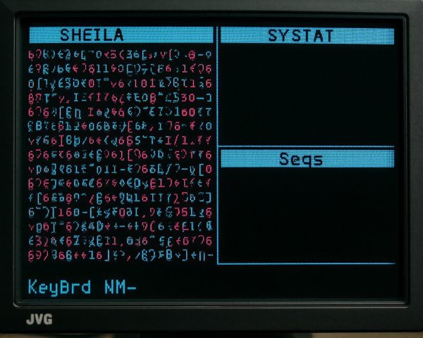 Close-Up of JVG Monitor with Colorful Display Elements