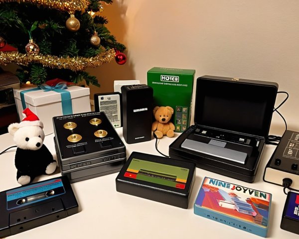 Vintage Audio Equipment and Cassette Tapes Display