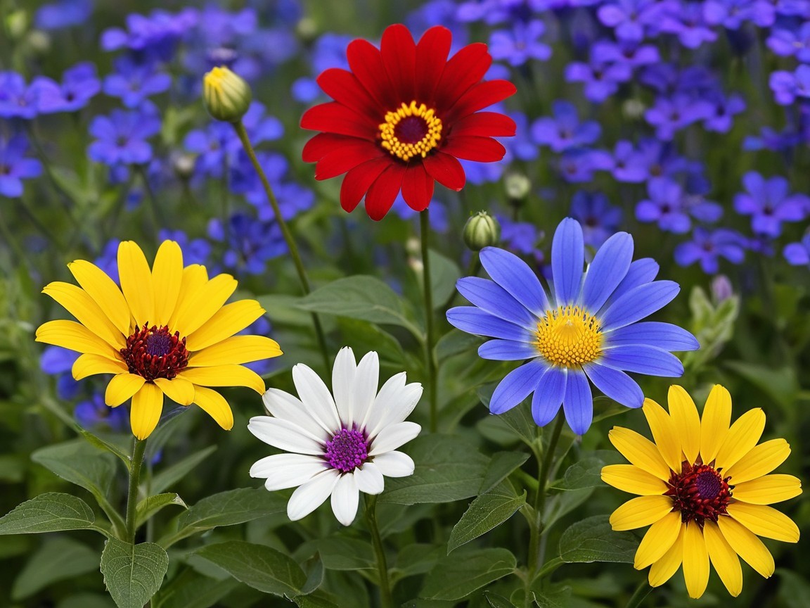 Vibrant Floral Arrangement with Colorful Blooms