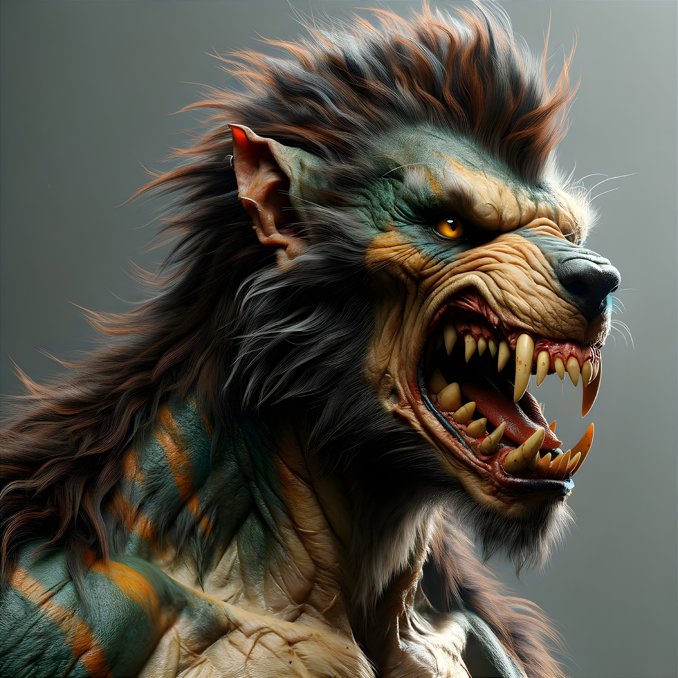 Highly Detailed Digital Image of a Mythical Beast