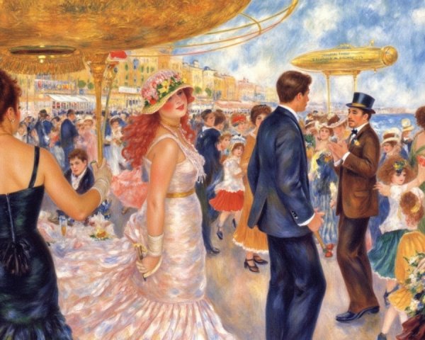 Elegant Outdoor Event with Carousel and Festivities