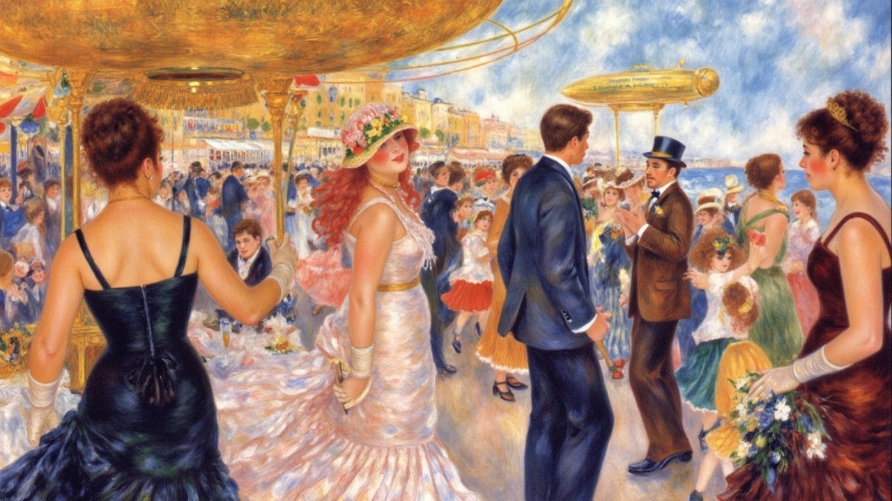Elegant Outdoor Event with Carousel and Festivities