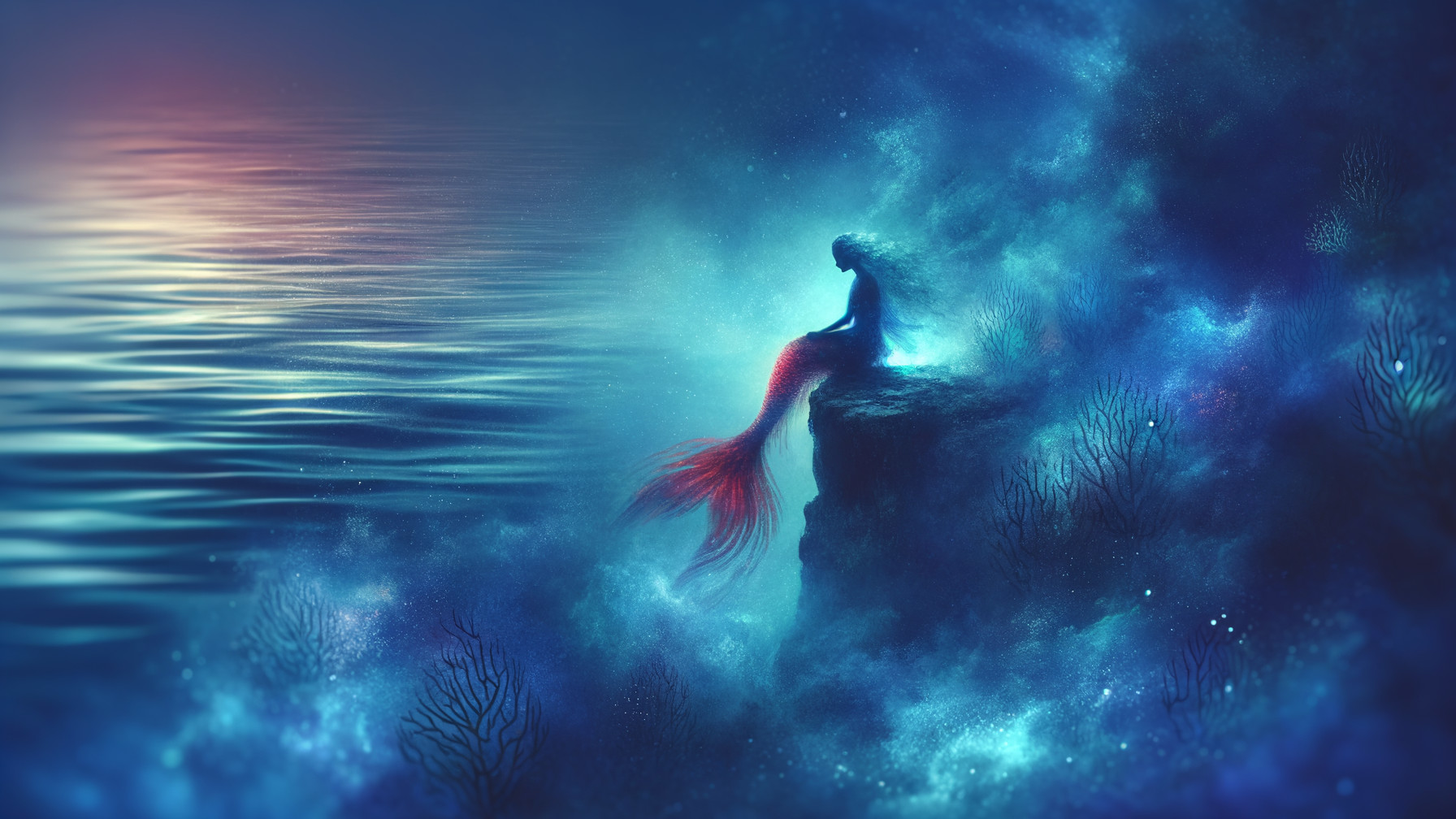 Mystical Mermaid in Twilight Waters