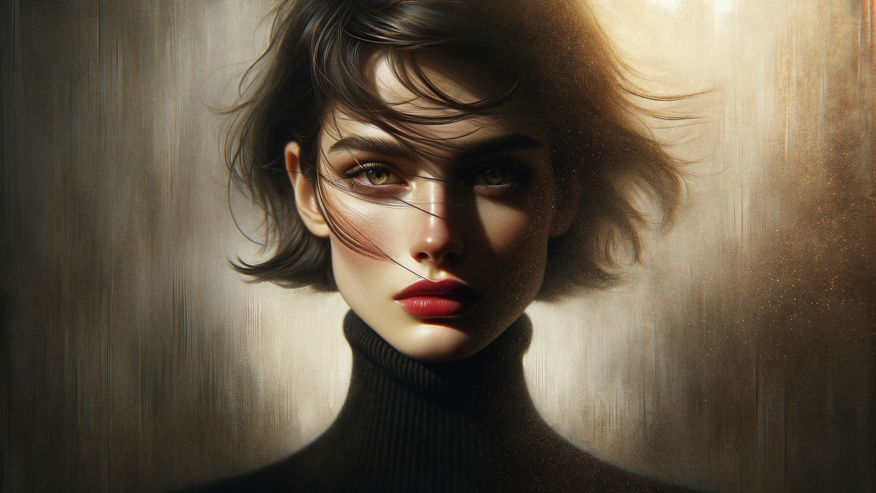 Close-up Portrait of a Young Woman in Soft Light