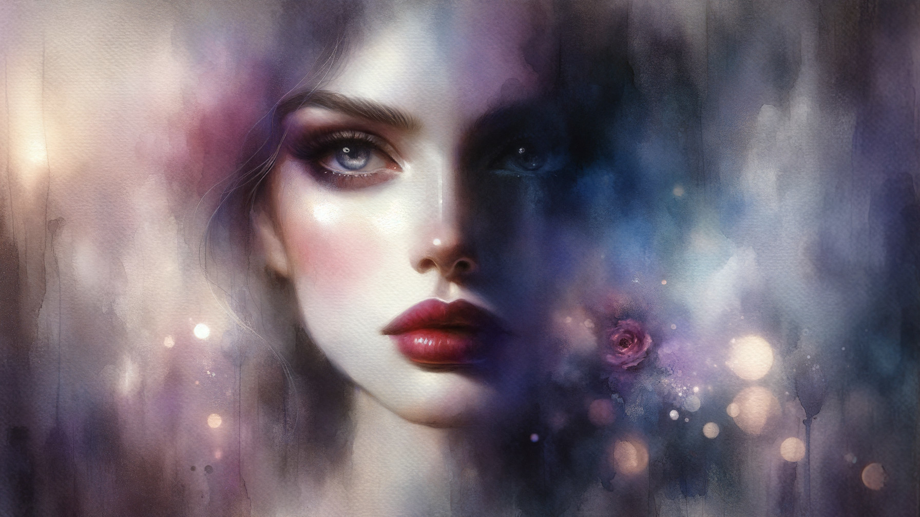 Portrait of a Young Woman with Ethereal Beauty