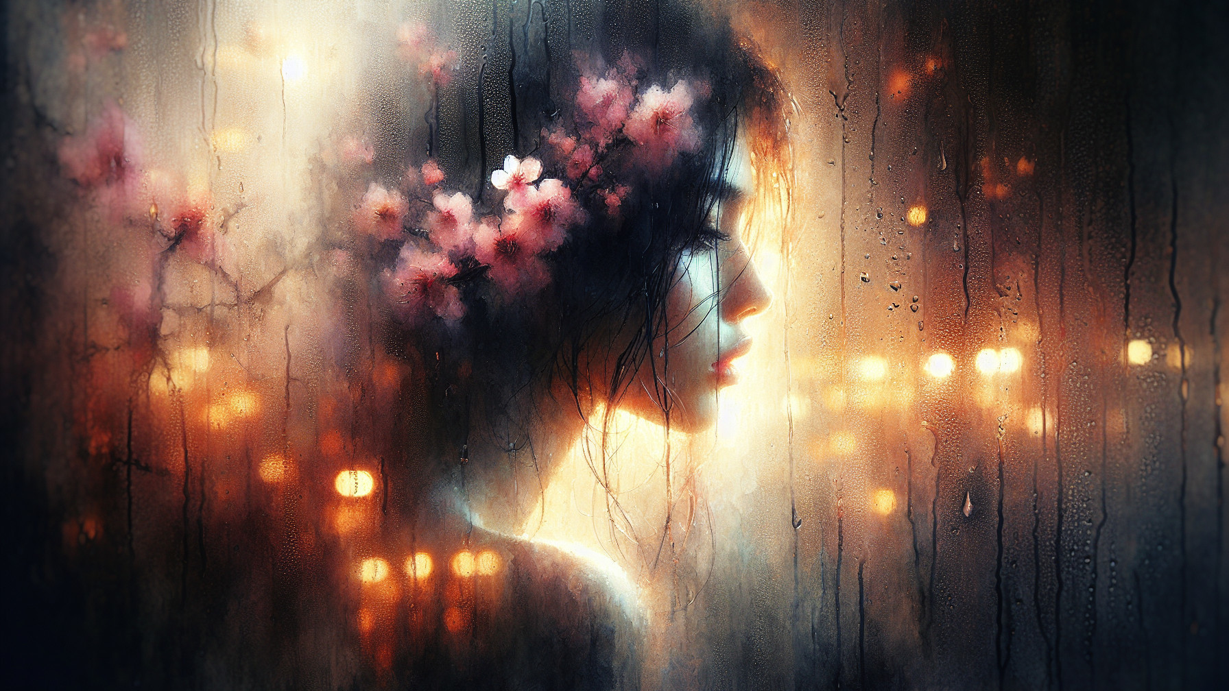 Dreamy Portrait of a Woman with Ethereal Background