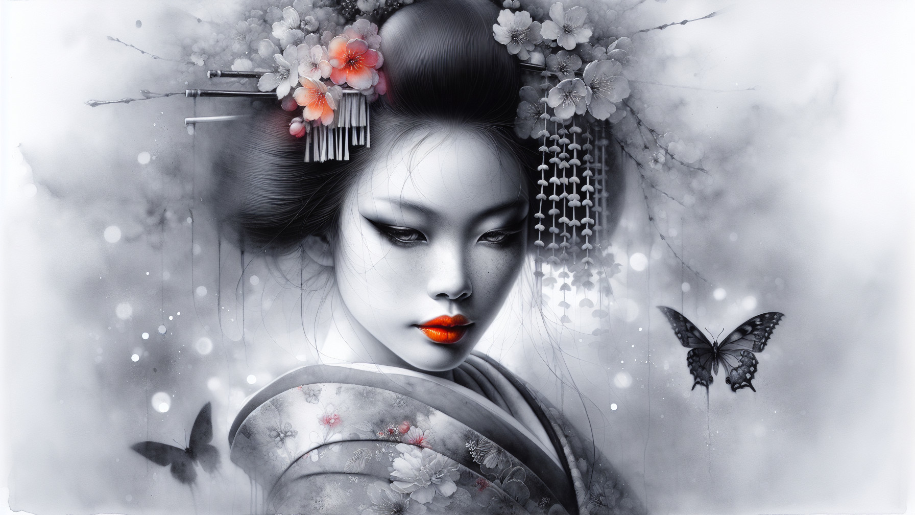 Serene Portrait of Woman in Traditional Attire