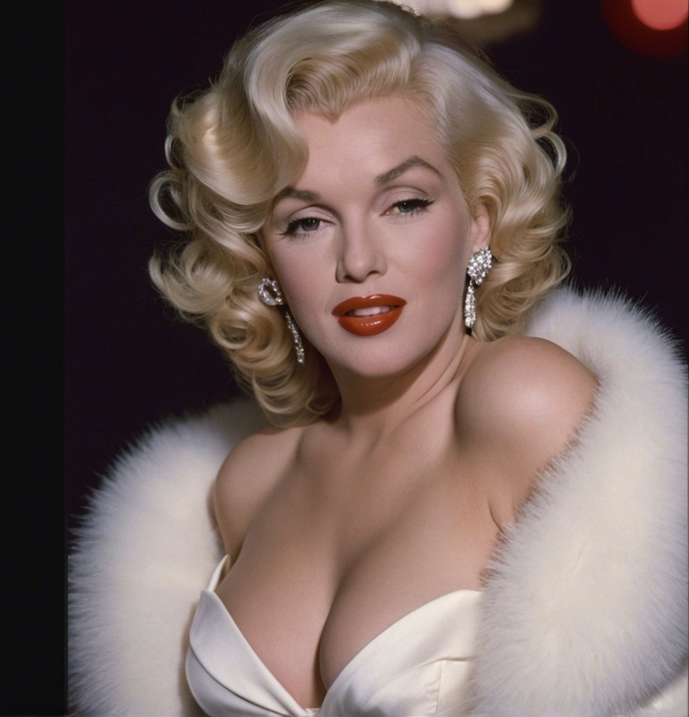 Glamorous Woman with Vintage Hollywood Allure