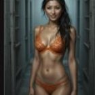 Elegant Orange Lingerie Set with Sophisticated Styling