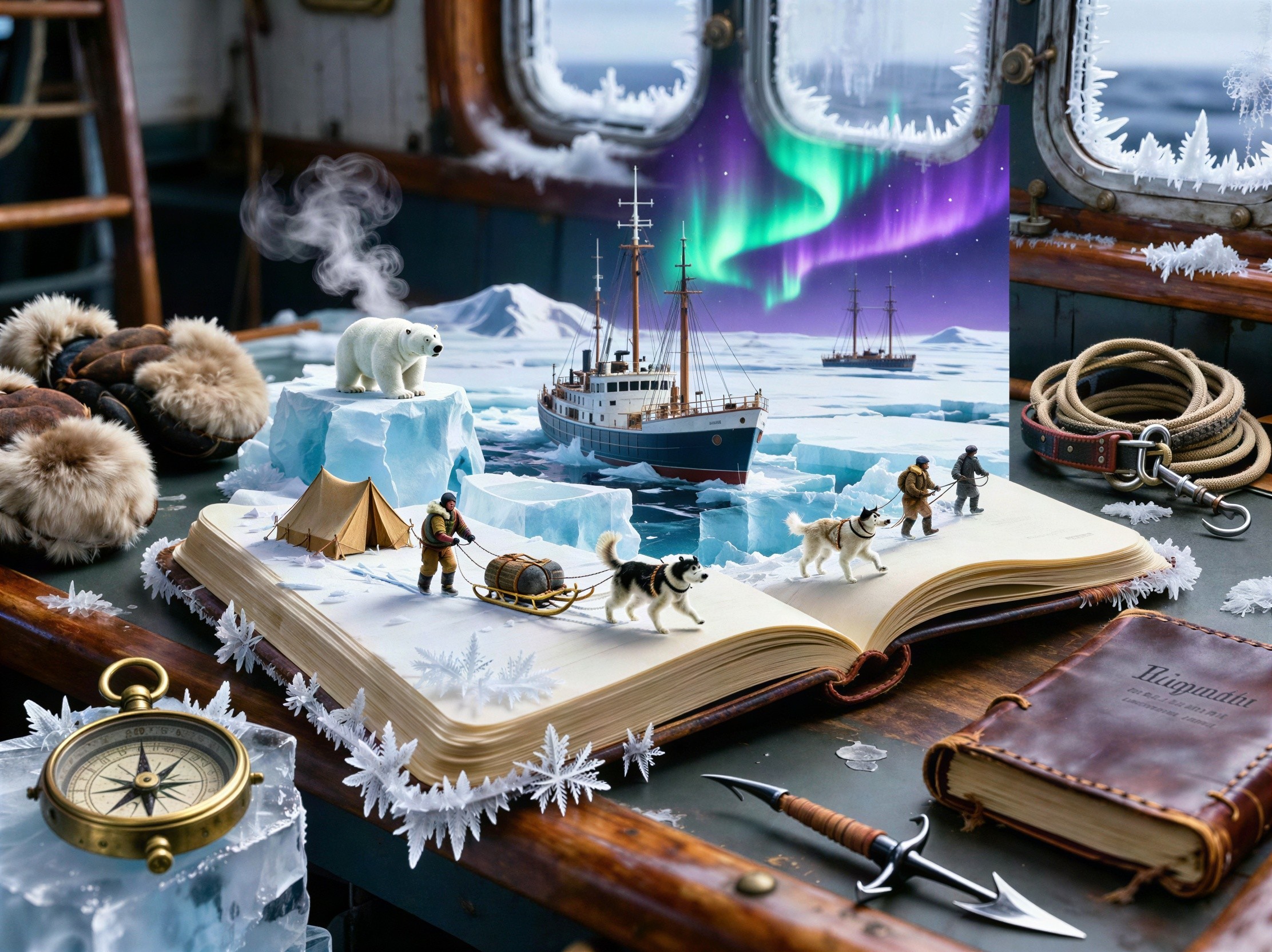 Magical Realism Arctic Expedition Digital Painting Scene