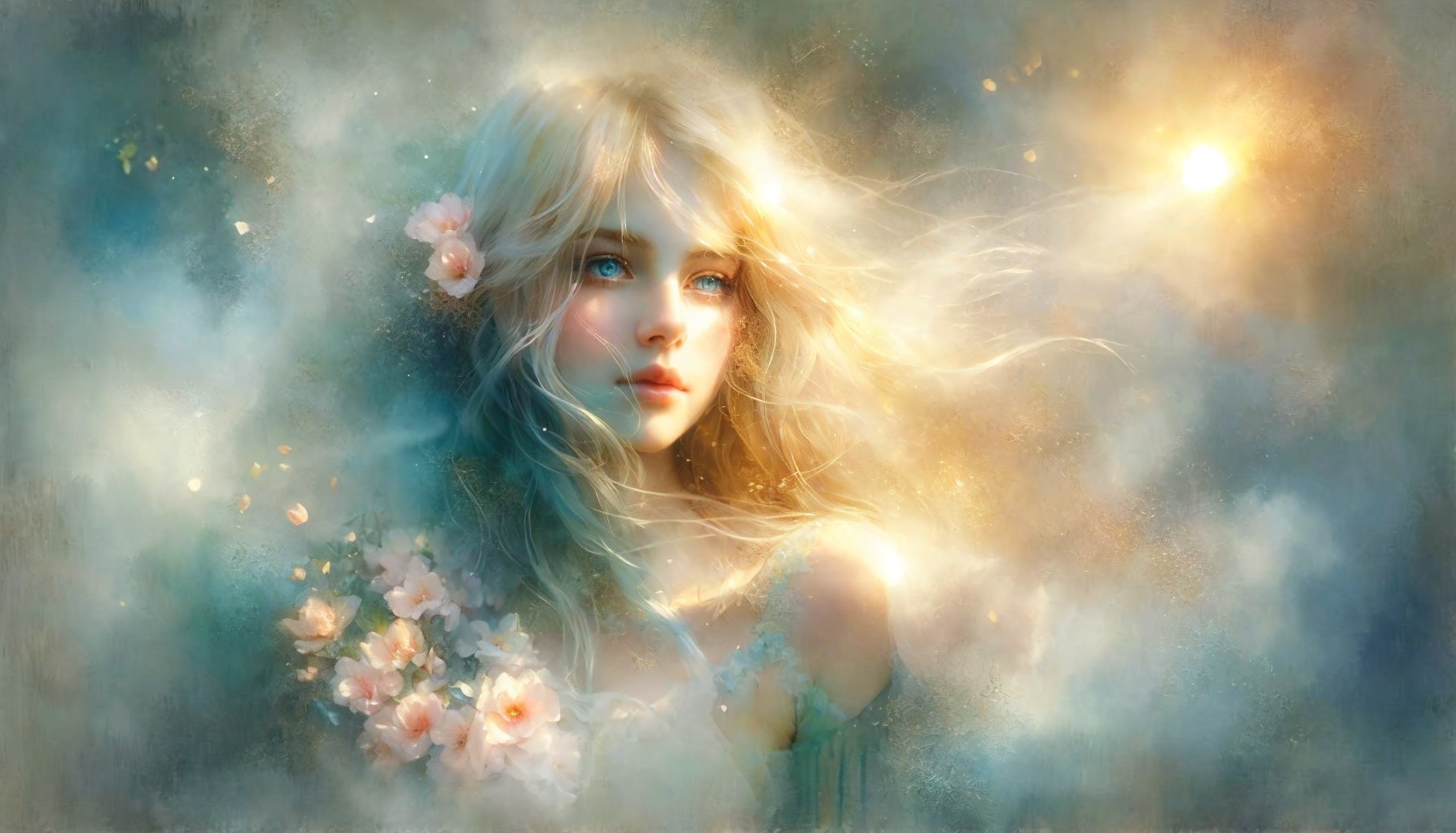 Ethereal Portrait of a Young Woman in Soft Light