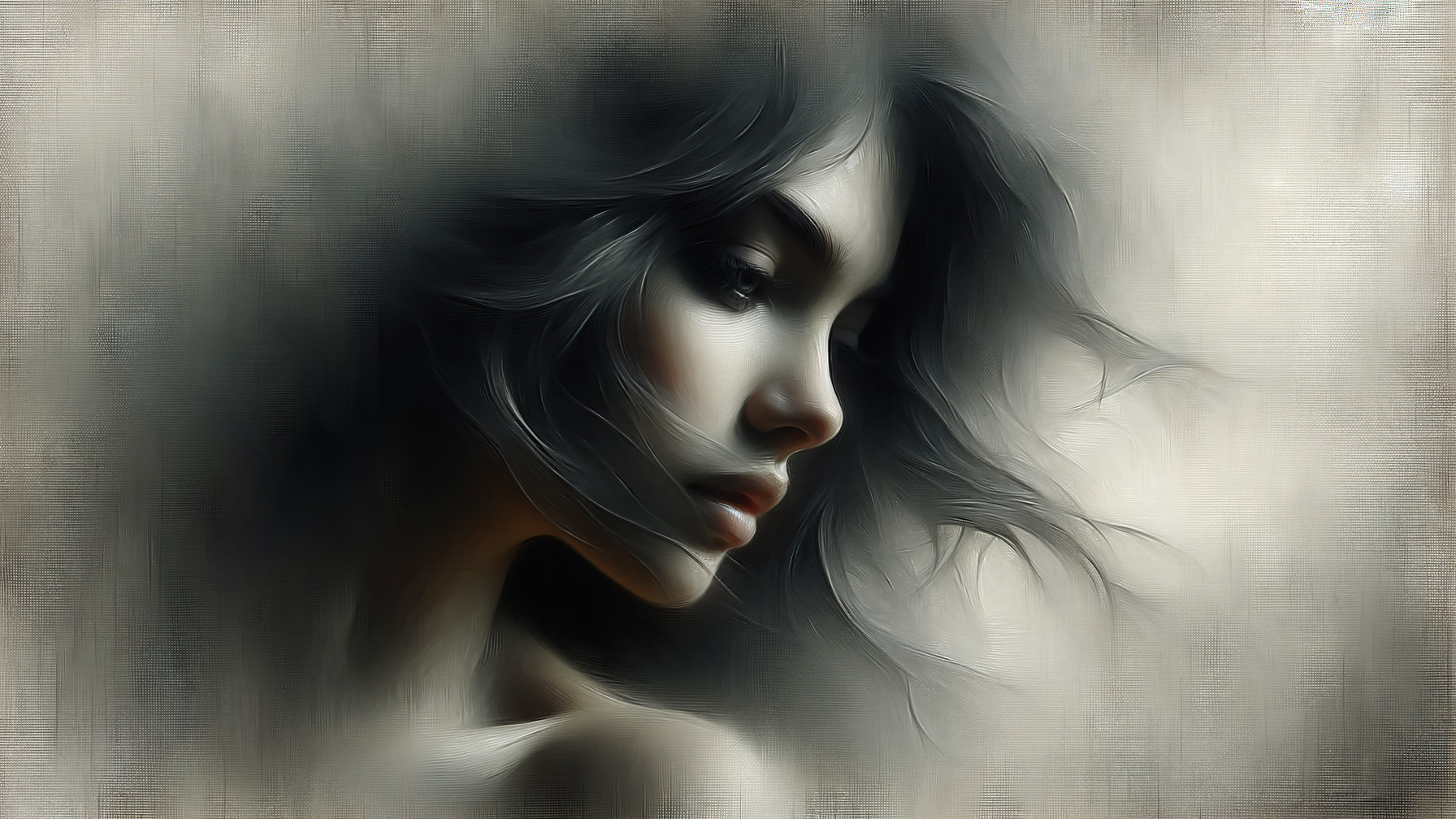 Ethereal Portrait of a Young Woman in Soft Colors