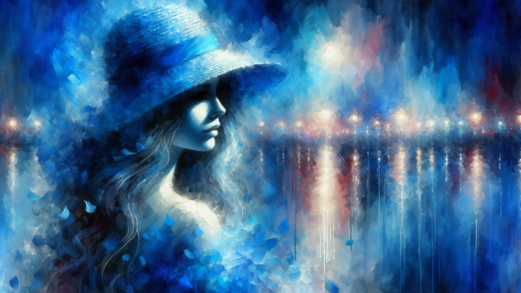 Impressionistic Portrait of a Woman in a Hat