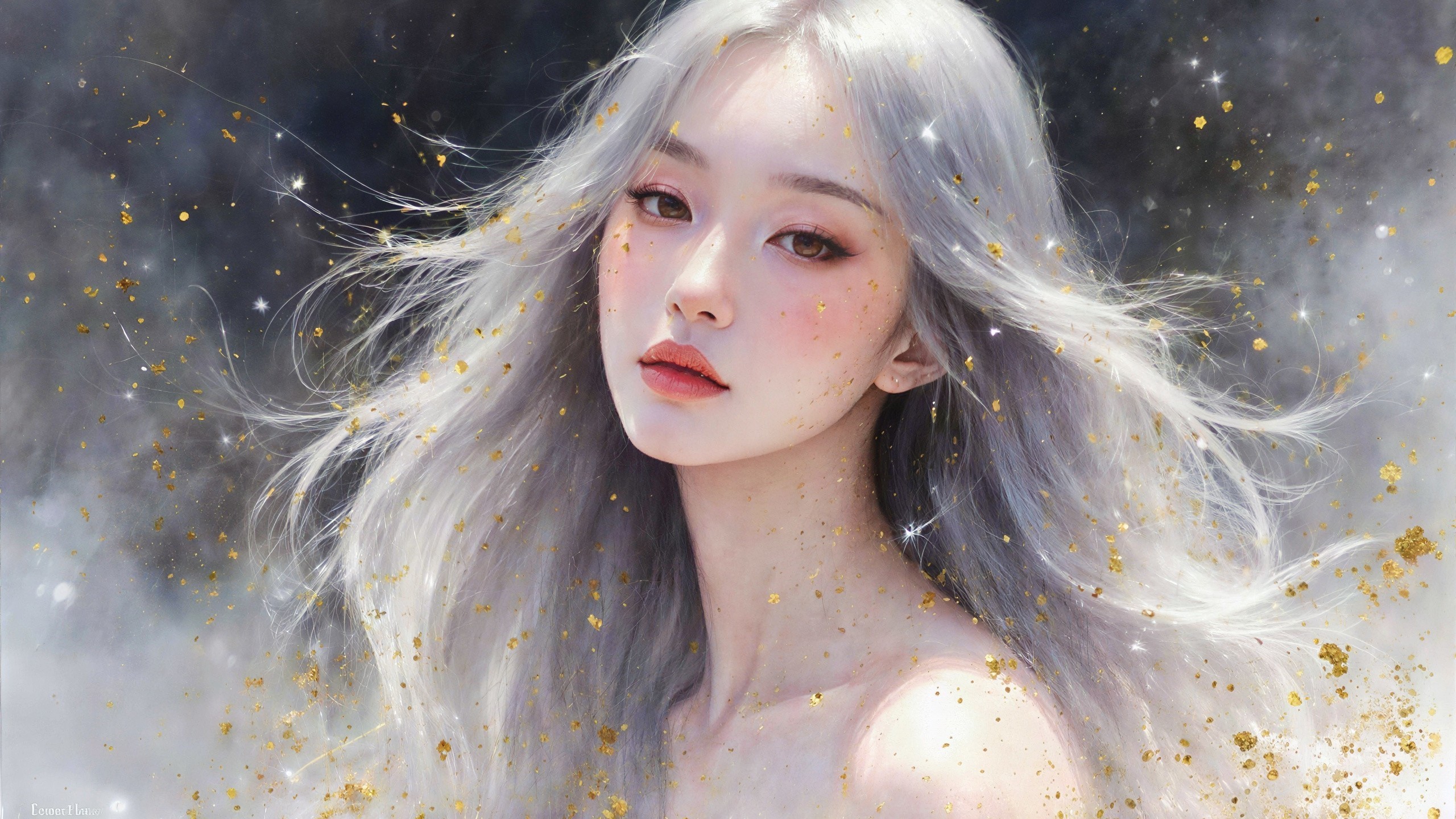 Detailed Portrait of a Young Woman with Blonde Hair