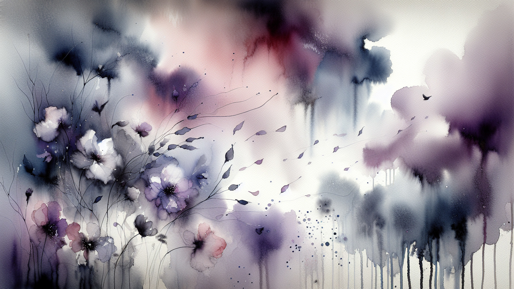 Abstract Floral Arrangement in Soft Hues