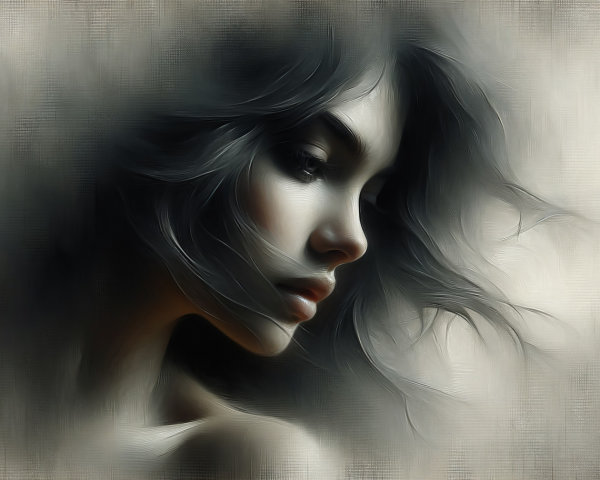 Ethereal Portrait of a Young Woman in Soft Colors