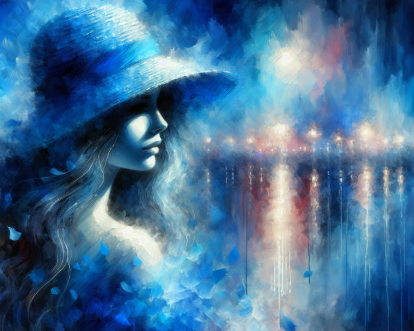 Impressionistic Portrait of a Woman in a Hat